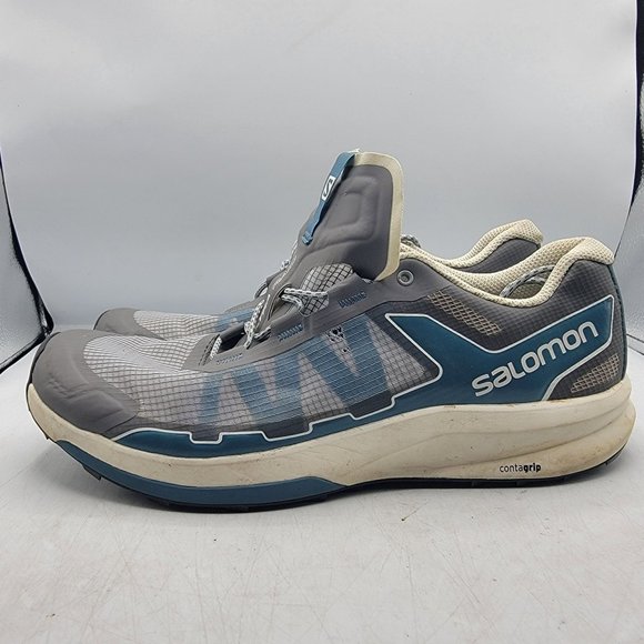 Salomon Ultra Raid Trail Run Quarry Mens 8.5 Trek Blue Gray Trail Shoes Hiking main image 12
